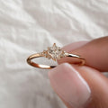 Unique Engagement Ring Princess Cut Lab Diamond Ring, Square Engagement Ring