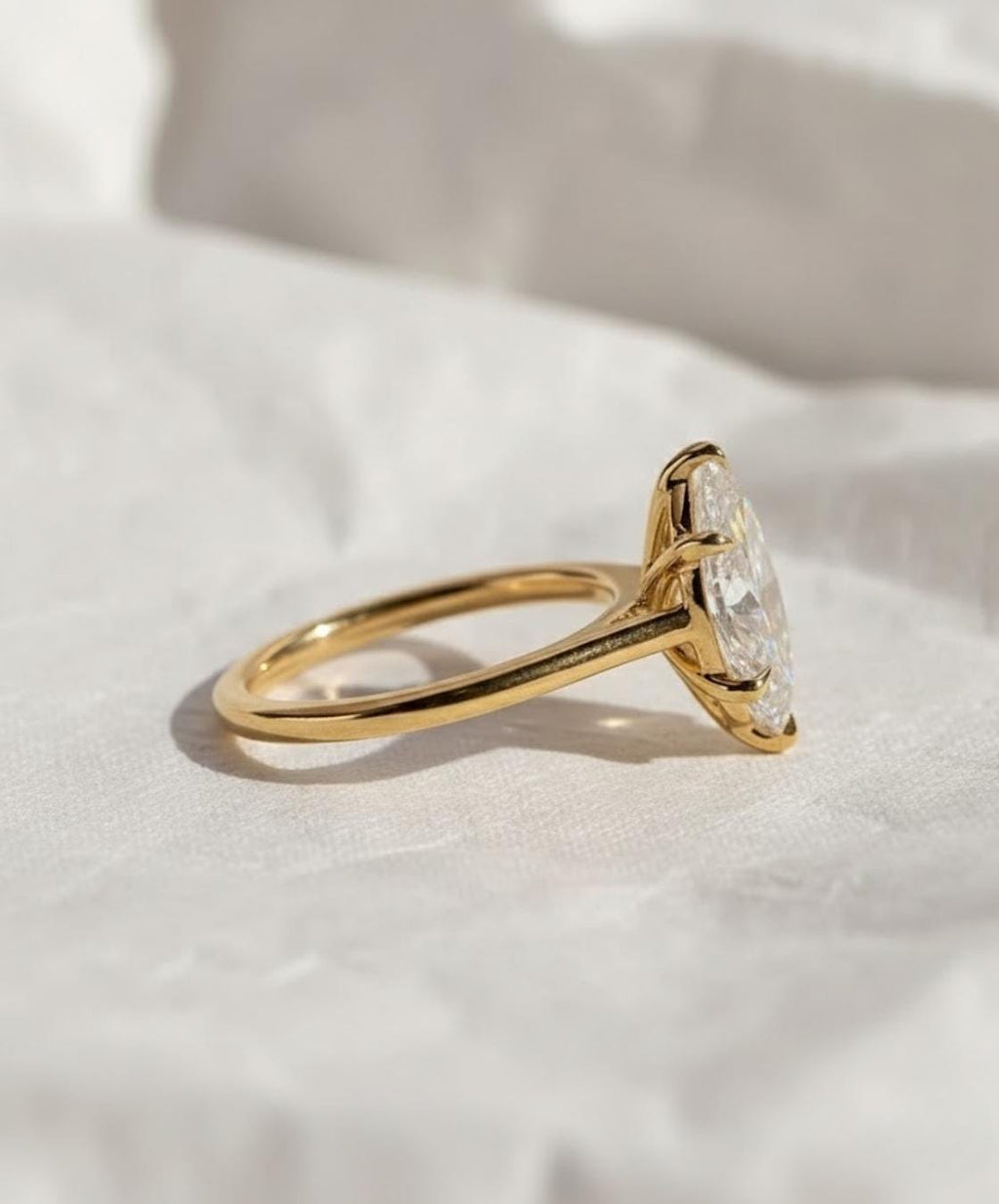 Vintage Marquise Cut Lab Grown Diamond Engagement Ring, IGI Certified Wedding Ring, Anniversary Gift For Your Love