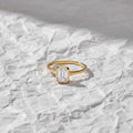 14K Gold Lab Grown Diamond Bezel Set Engagement Ring, Gift for Her