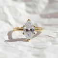 14K Solid Gold Lab GRown Diamond With Vintage Tulip Floral Ring, Anniversary Gift For Her