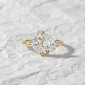 Toi et Moi 14K Solid Gold Lab Grown Diamond Engagement Ring