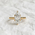 2.0 CT Marquise Cut Lab Grown Diamond Hidden Halo Engagement Ring, IGI Certified Proposal Ring in 14K Solid Gold